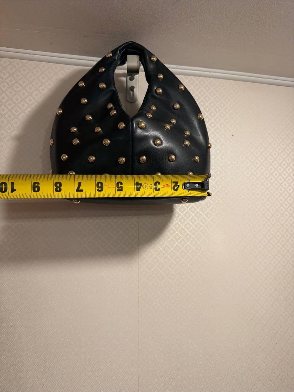 NWOT Dolce Vita Dahlia Studded Hobo HandBag Black Stella with Gold Accents - Picture 5 of 10